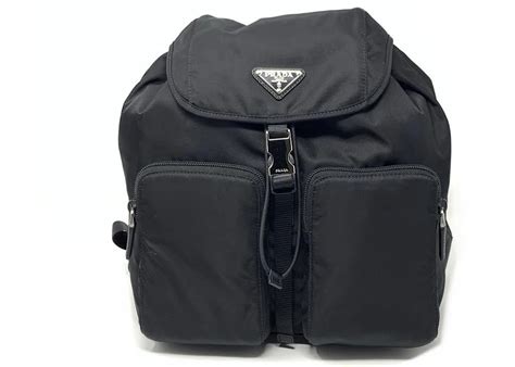 prada zaino tela|Prada Zaino Black Tessuto Nylon Drawstring Backpack.